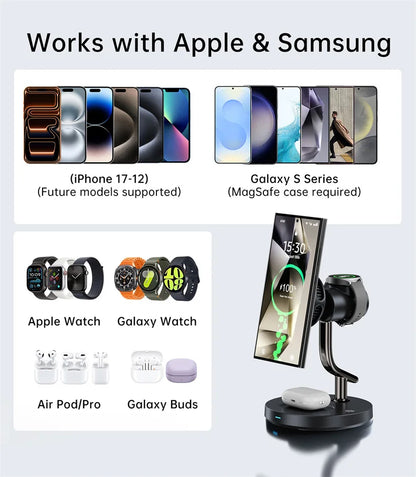 Wireless Charging Stand with Magnetic Fast Charge Feature