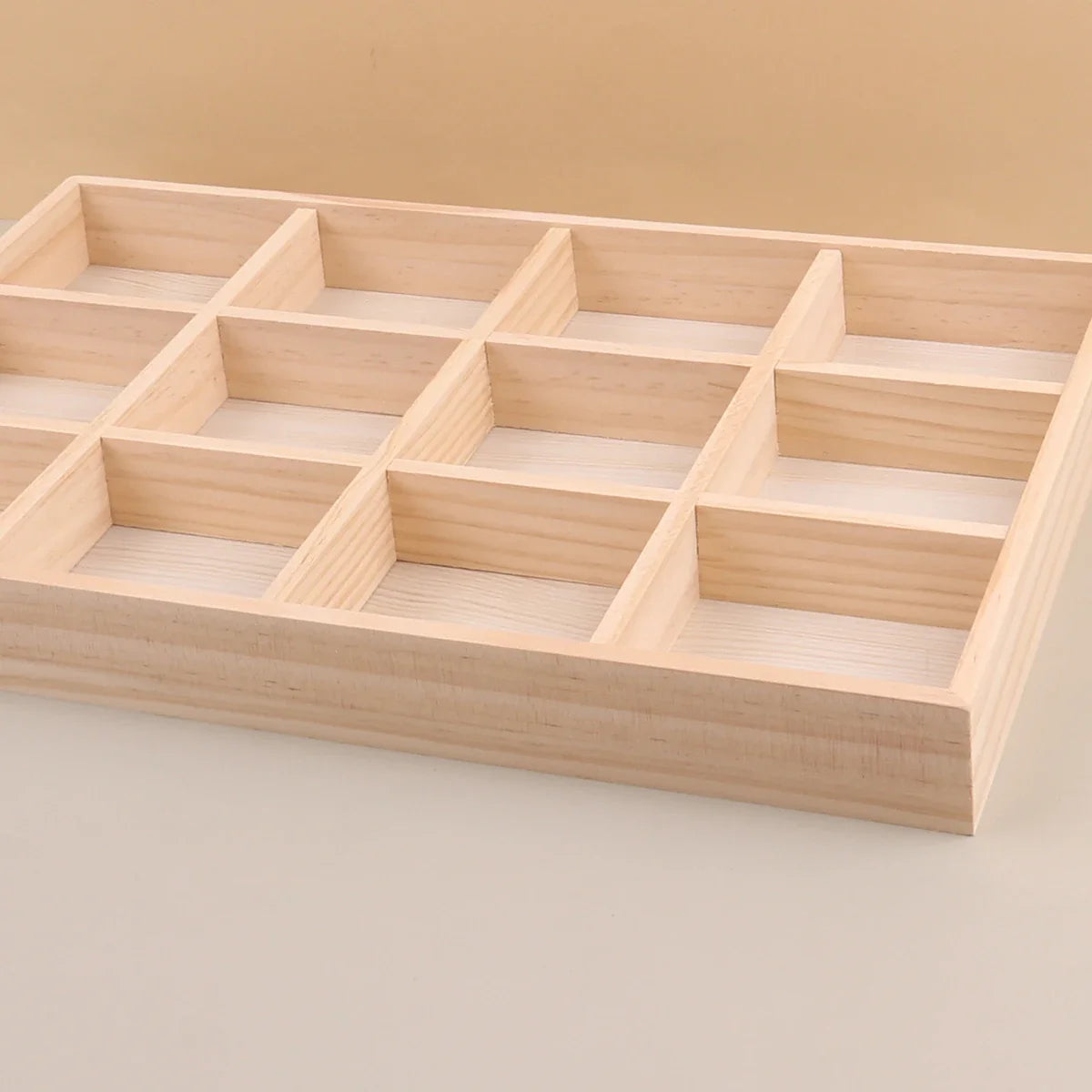 Display Wooden Jewelry Organizer with Tiered Design