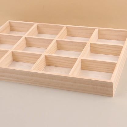 Display Wooden Jewelry Organizer with Tiered Design