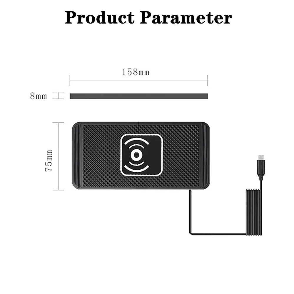Fast Charging Pad for Cars with Anti-Slip Design