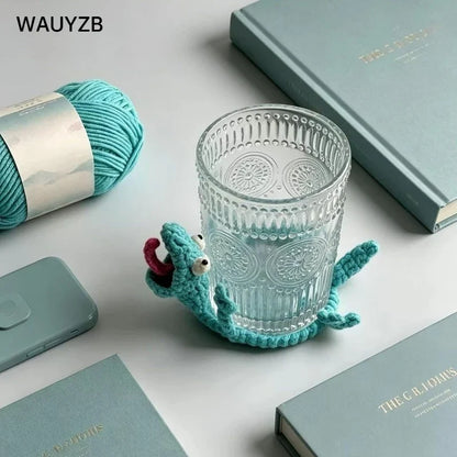Lizard-Shaped Crochet Drink Coaster