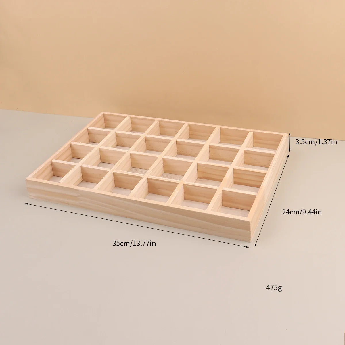 Display Wooden Jewelry Organizer with Tiered Design
