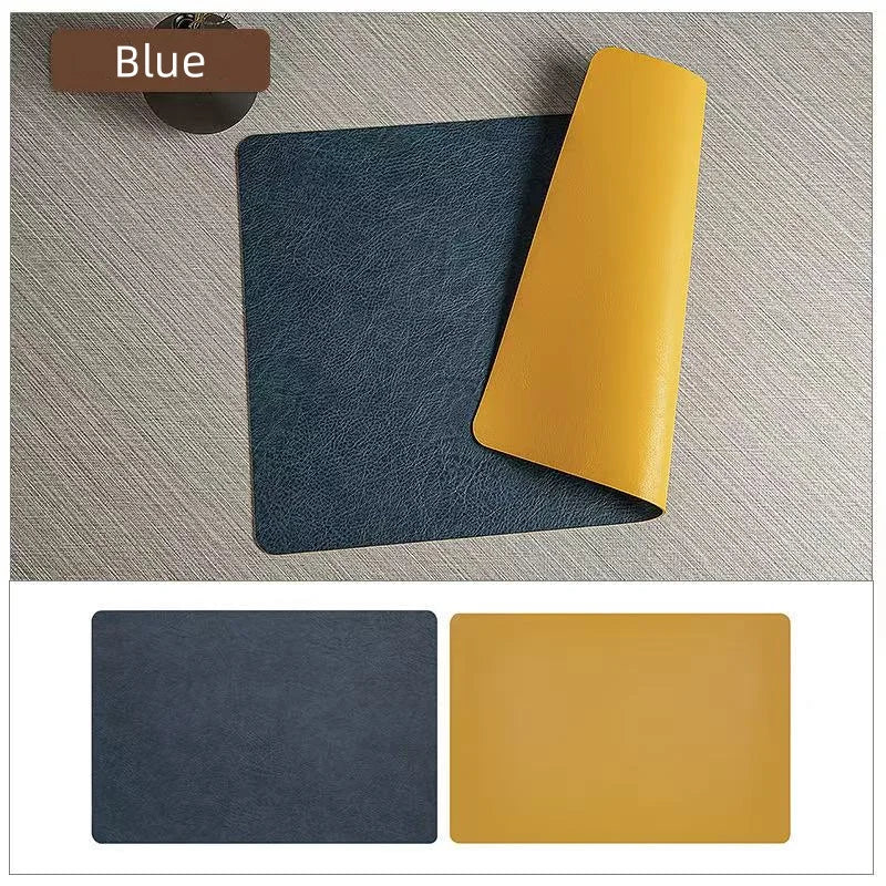 Stylish & Practical Reversible Faux Leather Placemats