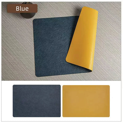 Stylish & Practical Reversible Faux Leather Placemats