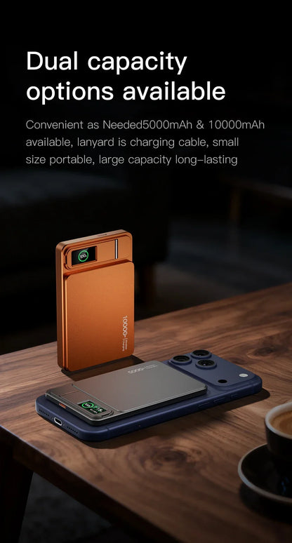 Portable Slim Power Bank with Magnetic Charging Feature