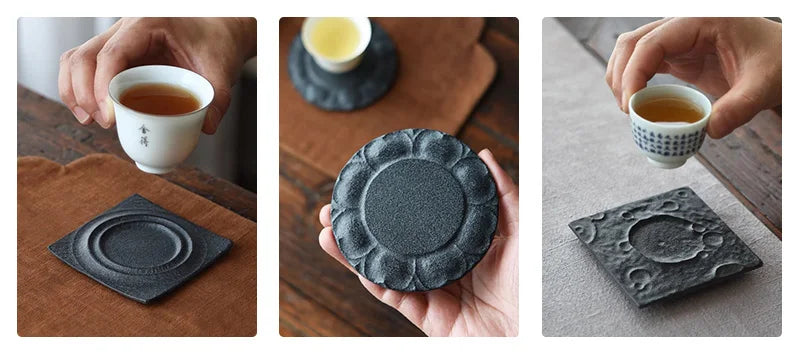Basalt Coaster – Handcrafted Stone Drink Coaster