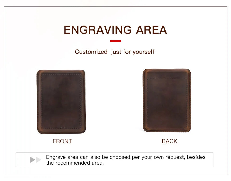Genuine Leather Laptop Case with Modern Design