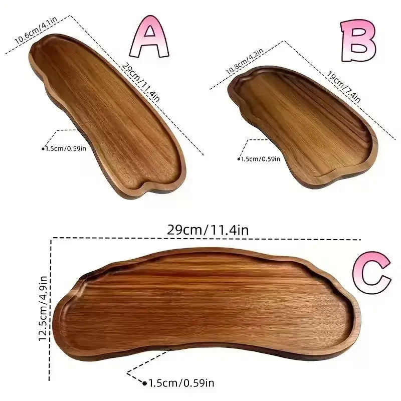 Wooden Tray for Bathroom Sink in Acacia Finish