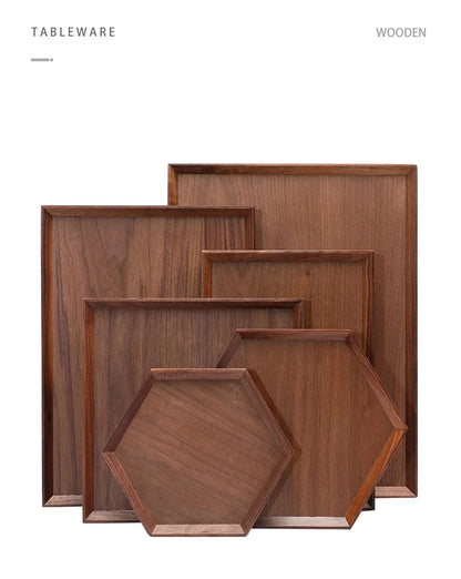 Hexagonal Fruit Dish in Black Walnut Finish