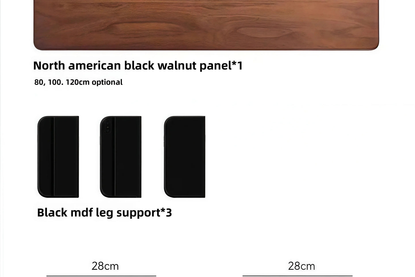 Wooden Monitor Stand in Black Walnut Finish