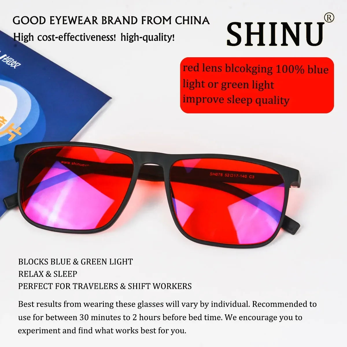 Red Lens Blue Light Blocking Glasses