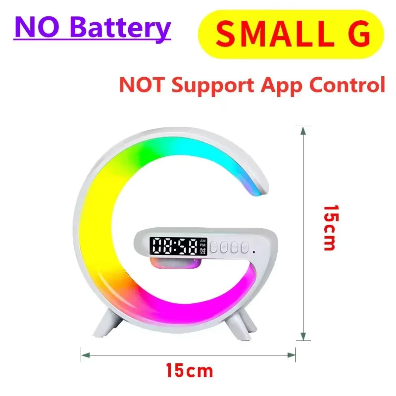 Wireless Charging Stand with RGB Alarm Clock Feature