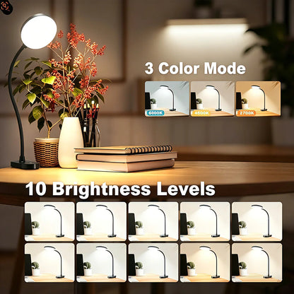 Clip-On Desk Lamp with 3.5-Inch LED Light