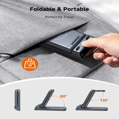3-in-1 Wireless Charging Dock – Foldable Design for Devices