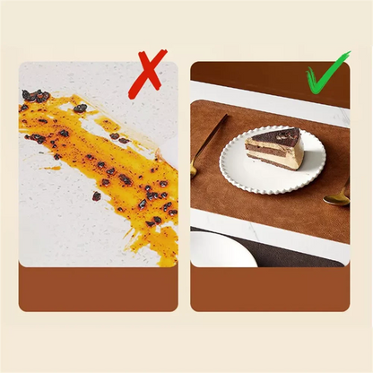 Stylish & Practical Reversible Faux Leather Placemats