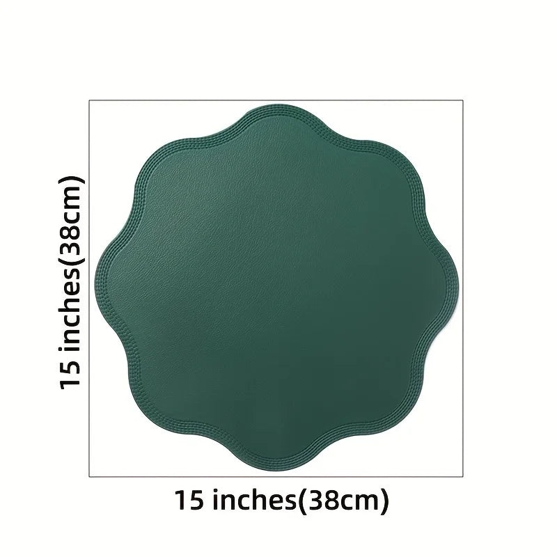 Chic Round Table Mats with Artistic Floral Design – Luxe Collection