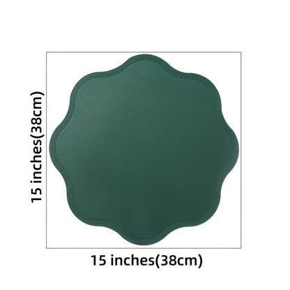 Chic Round Table Mats with Artistic Floral Design – Luxe Collection