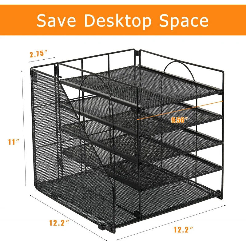 Desktop Organizer for Paper with 5 Tiers