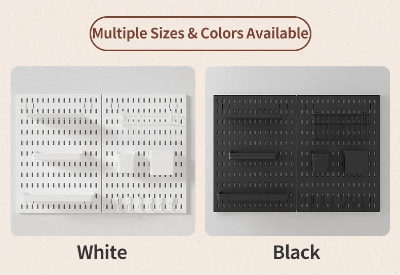 Desktop Organizer with Pegboard Design - Simple Setup, No Drilling Required