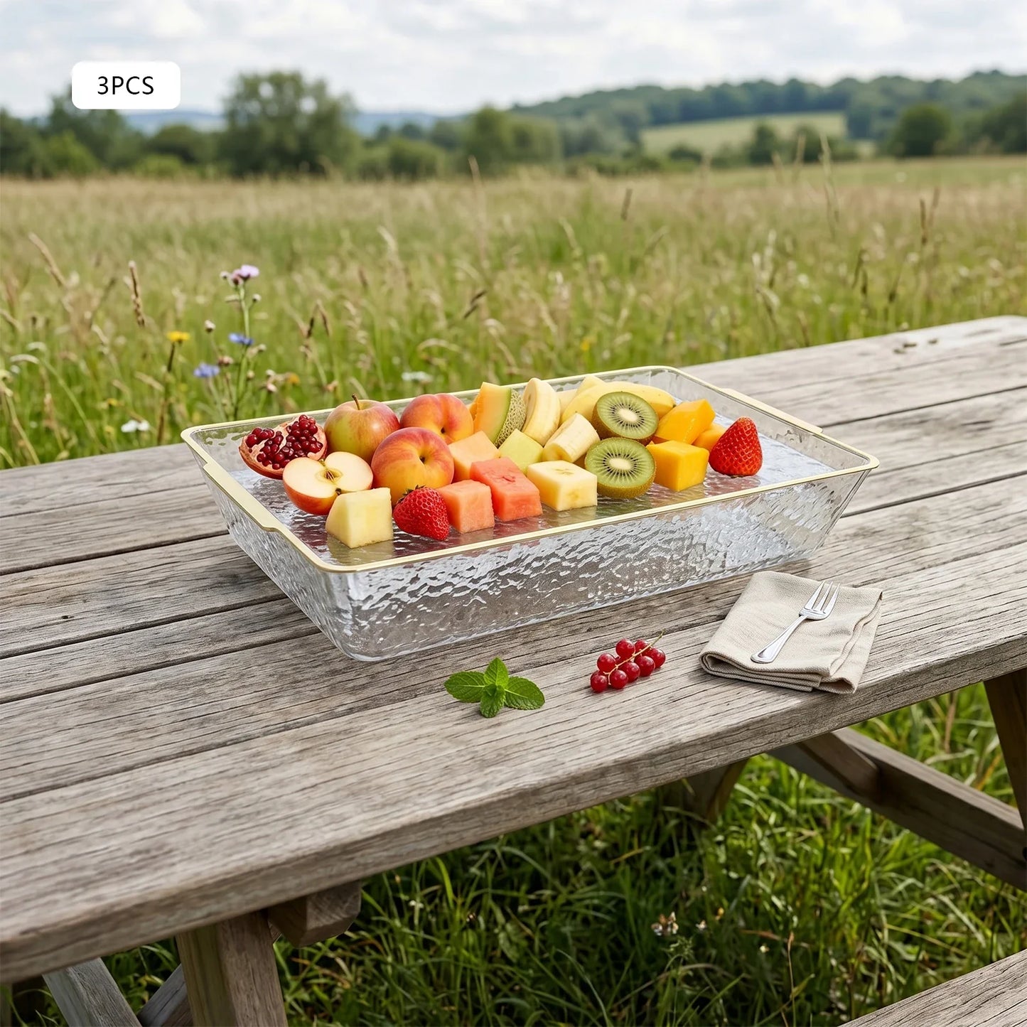 Serving Set with Chilled Tray and Bowls