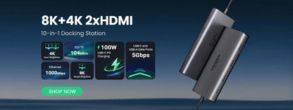 6-Port Docking Station with Multiple Connectivity Options