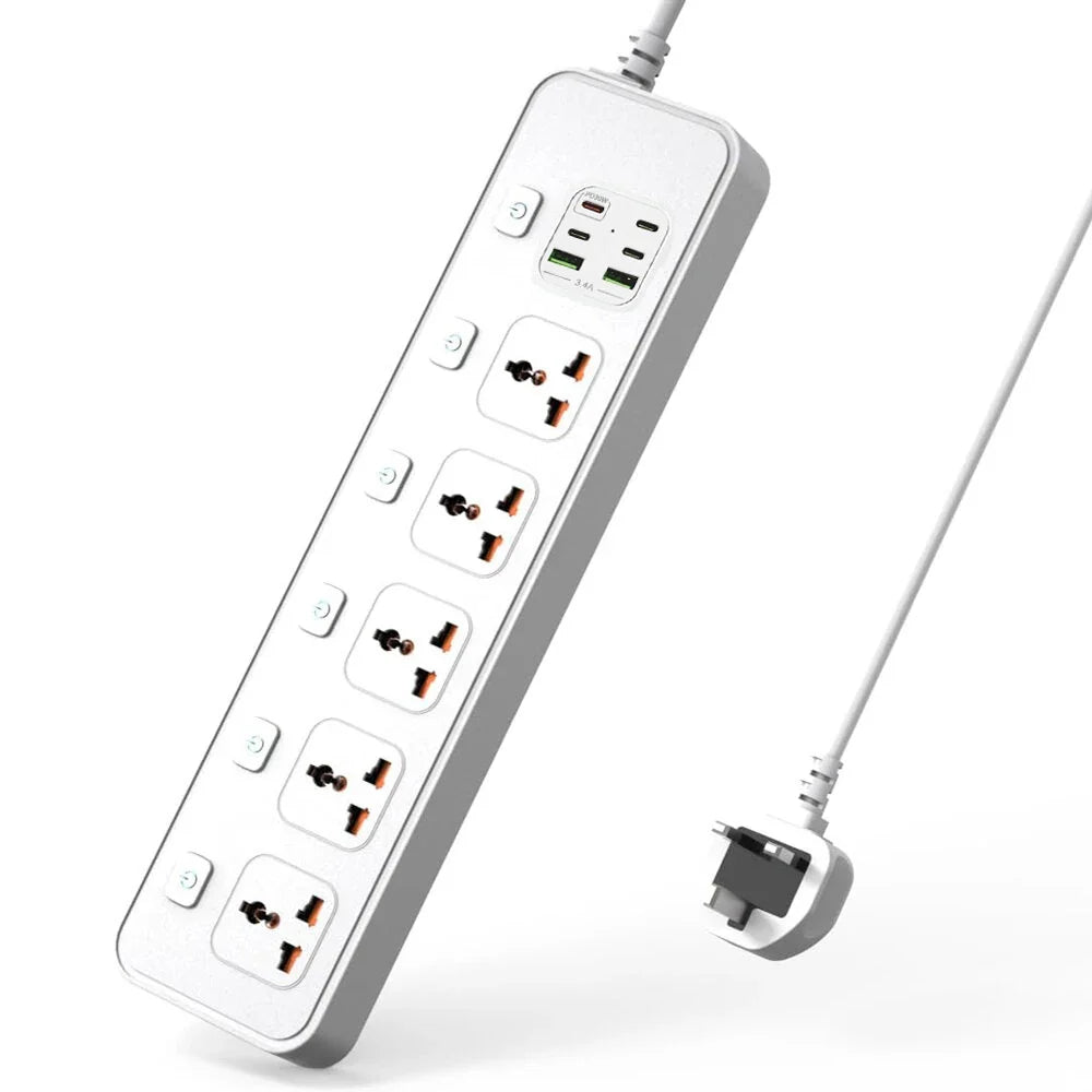 Travel Power Adapter with Multiple Outlets for Global Use