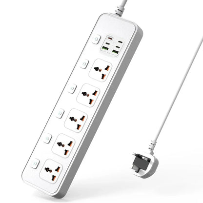 Travel Power Adapter with Multiple Outlets for Global Use