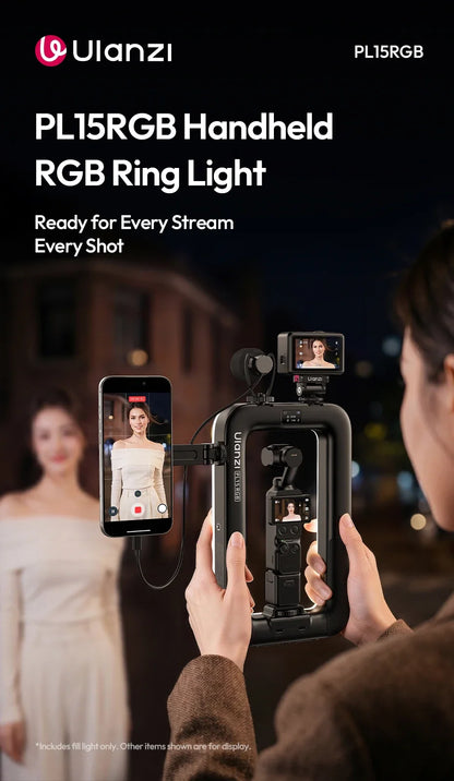 Portable Ring Light with RGB Color Options