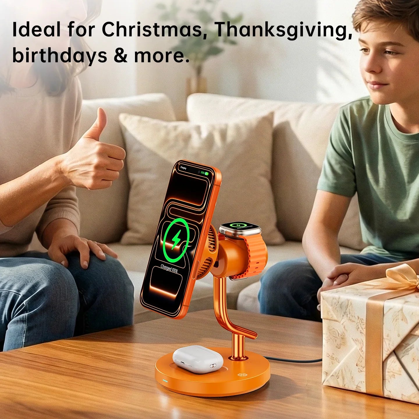 Wireless Charging Stand with Magnetic Fast Charge Feature