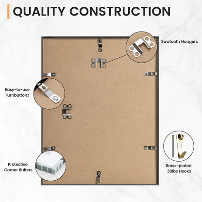 3-Pack Set of Aluminum Frames for Pictures