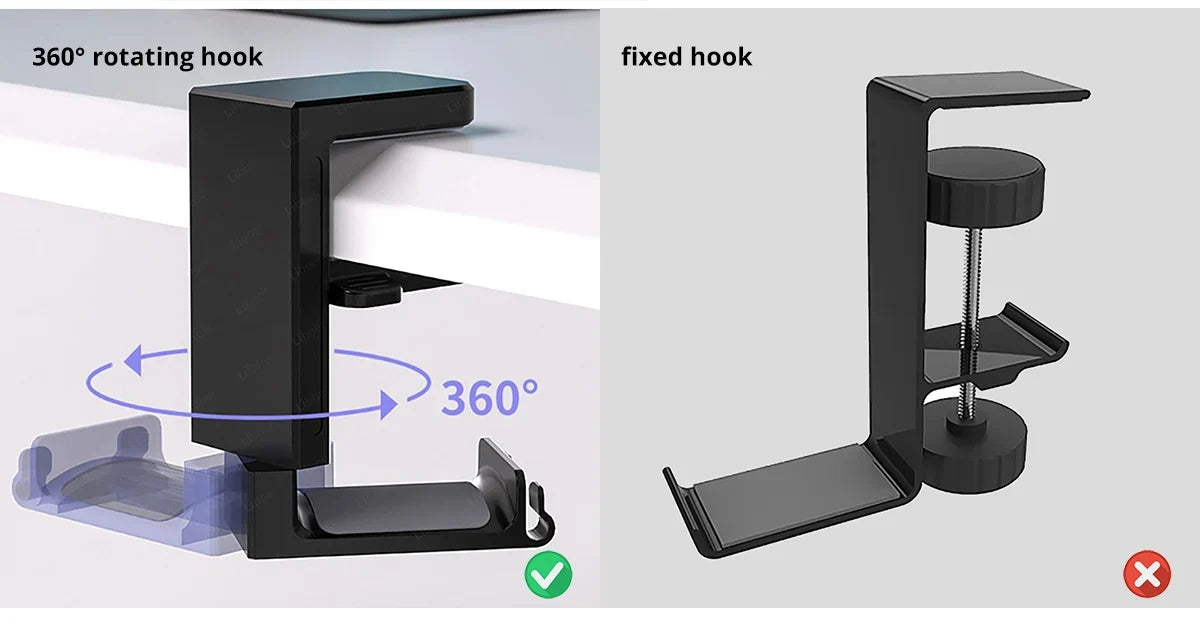 Headphone Stand with Dual Controller Holder