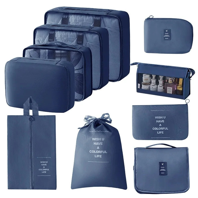 Set of Storage Cubes for Travel Packing