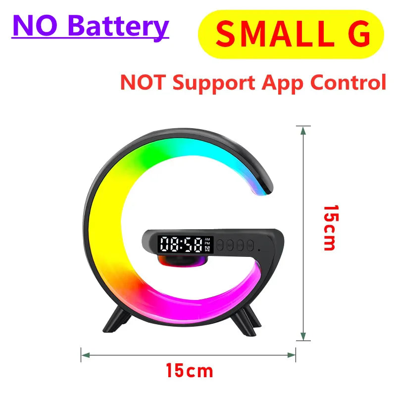 Wireless Charging Stand with RGB Alarm Clock Feature