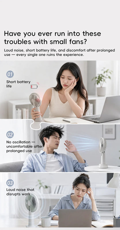 Smart Oscillating Desk Fan for Improved Airflow