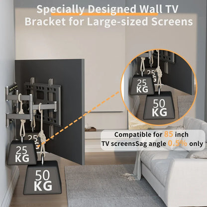 Adjustable Wall Bracket for TVs with Full Motion Capability