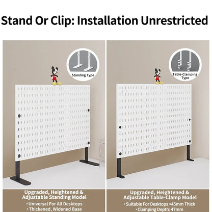 Desktop Organizer with Pegboard Design - Simple Setup, No Drilling Required
