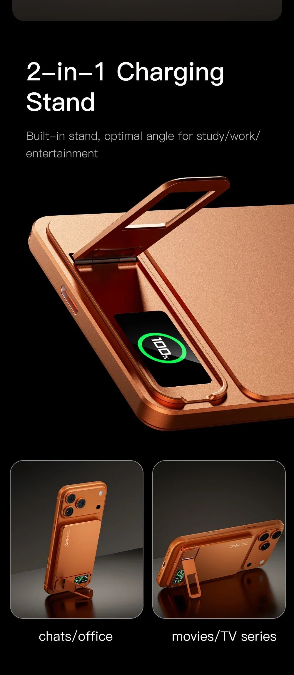 Portable Slim Power Bank with Magnetic Charging Feature