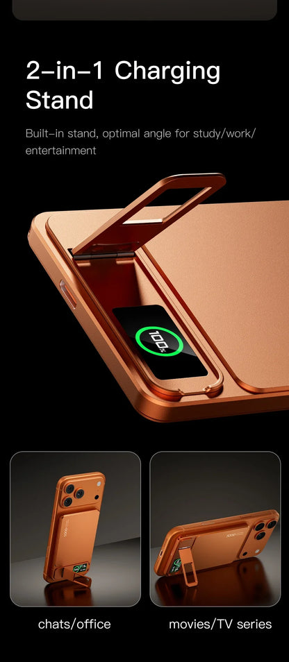 Portable Slim Power Bank with Magnetic Charging Feature