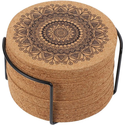 Cork Coaster Set for Absorbing Moisture