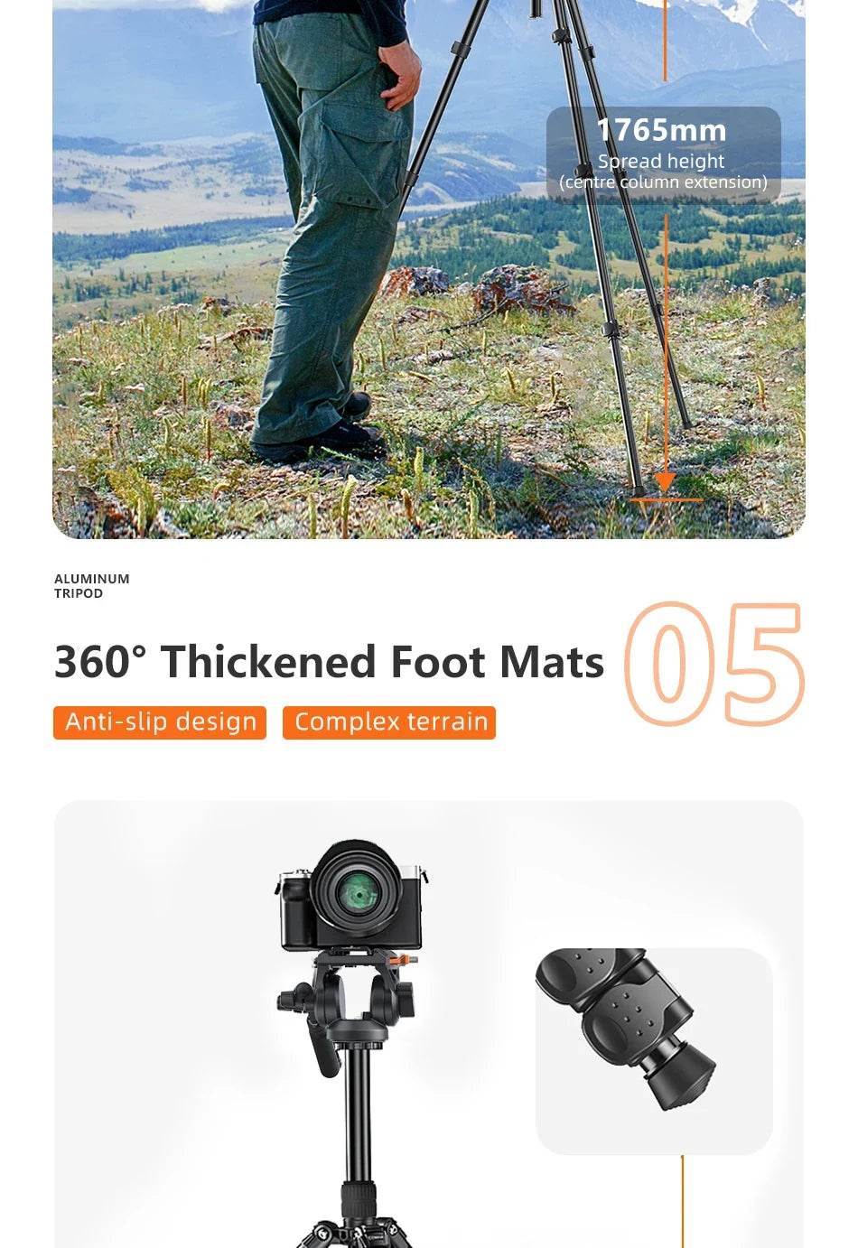 Scenic Photography Tripod for Travel Use