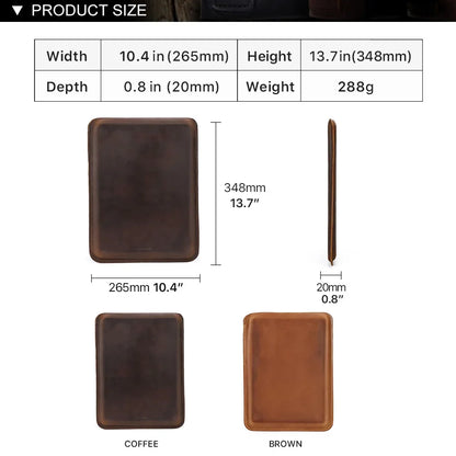 Genuine Leather Laptop Case with Modern Design