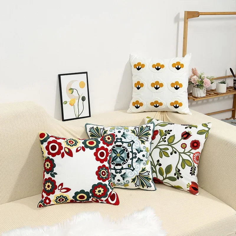 Chic Floral Cushion Cover – Elegant Decorative Pillow Case