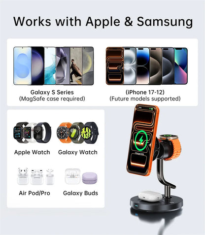 Wireless Charging Stand with Magnetic Fast Charge Feature