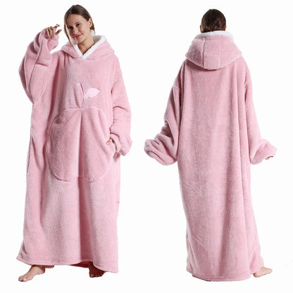 Extended Length Wearable Throw Blanket