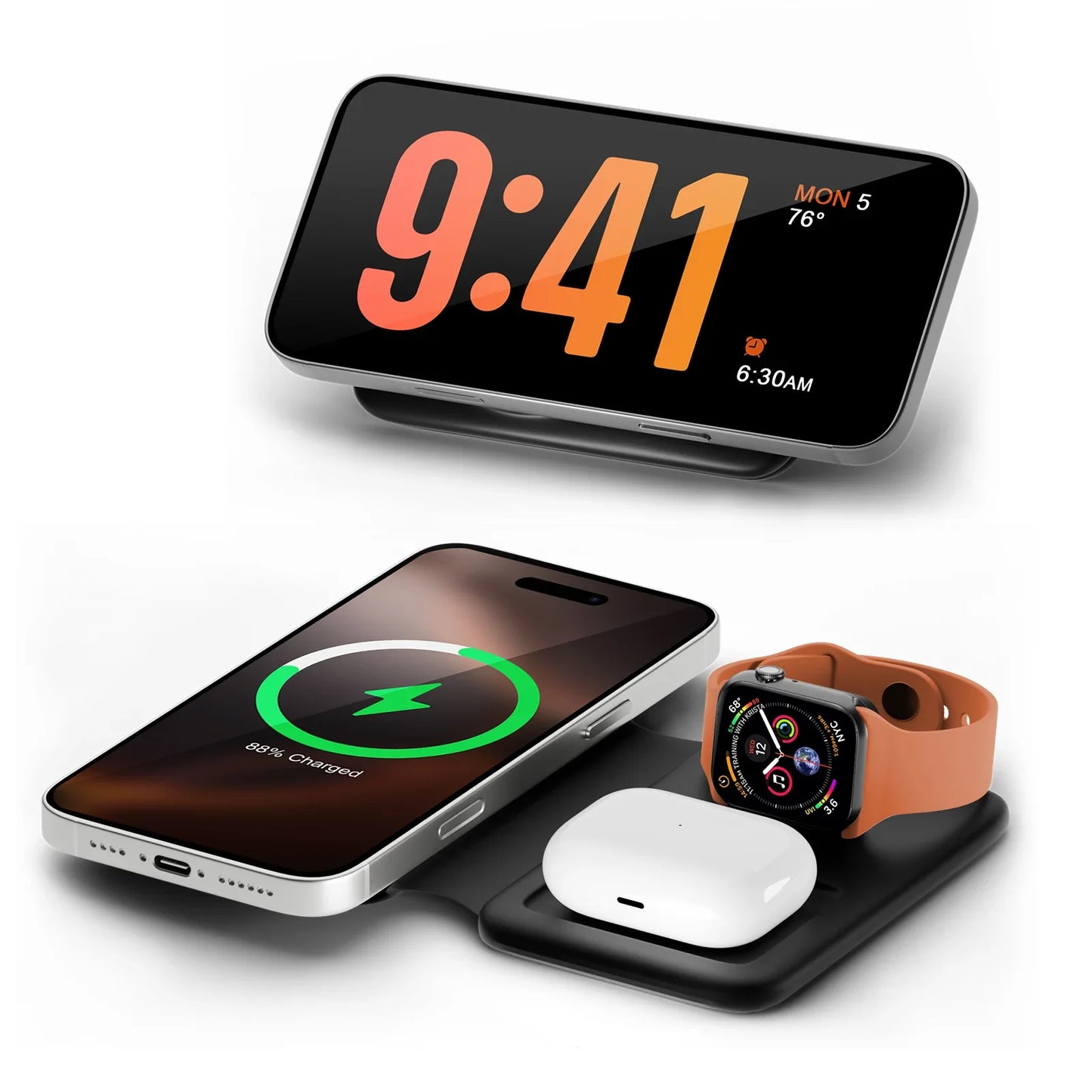 3-in-1 Magnetic Charging Station – Foldable Design