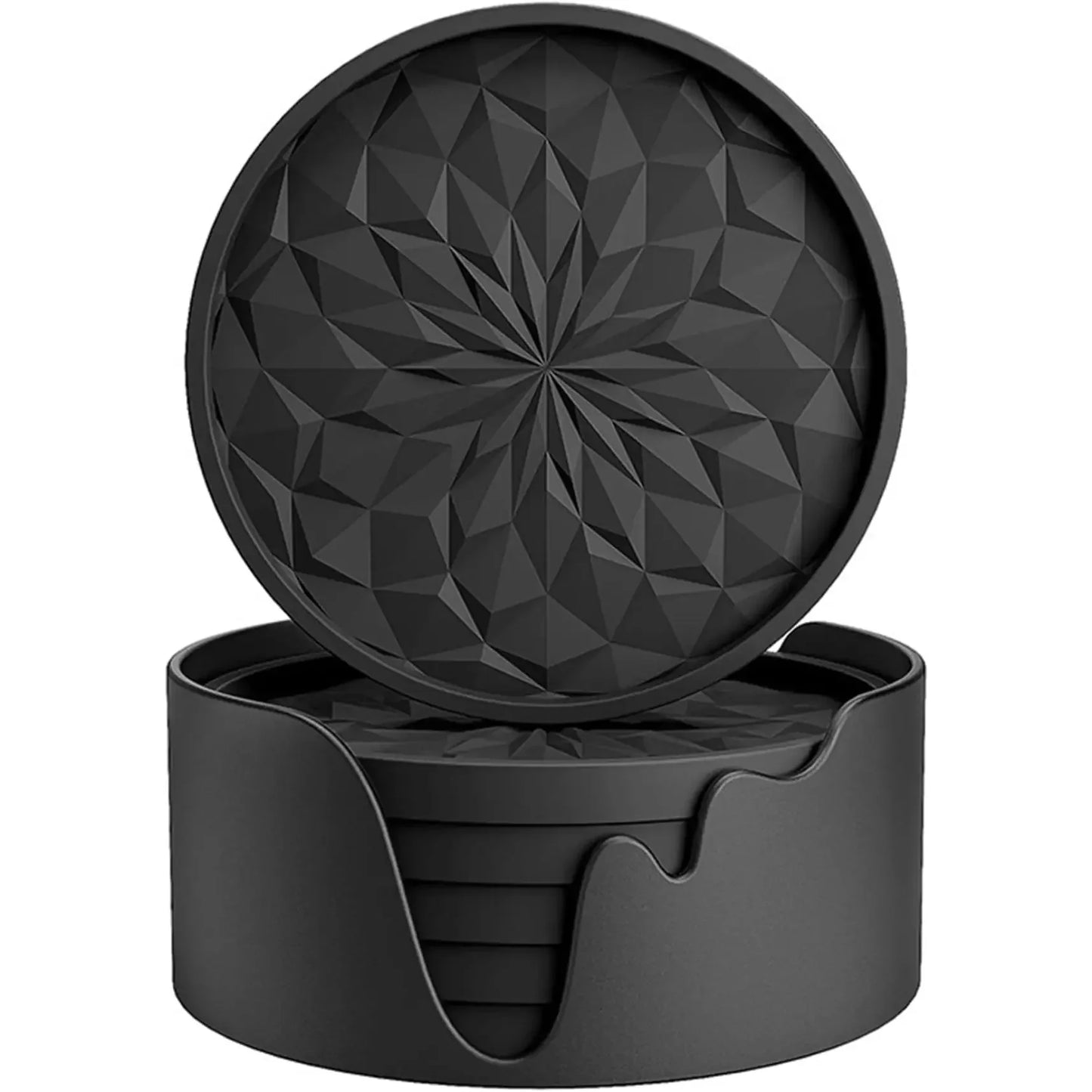Round Silicone Coasters for Drinks - Set of 4