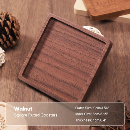 Solid Wood Round Drink Coaster