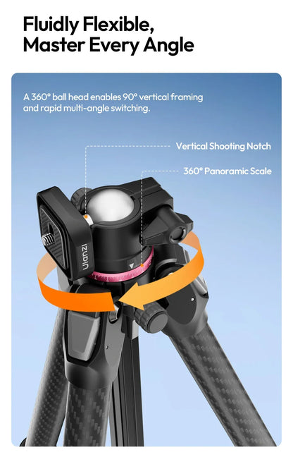 Carbon Fiber Tripod and Monopod Combo - 2-in-1 Design