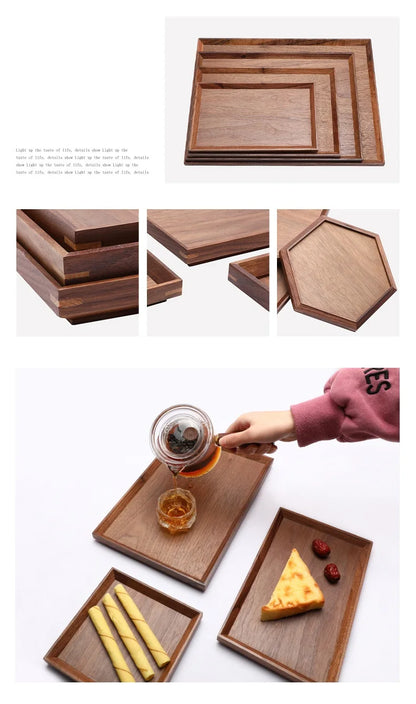 Hexagonal Fruit Dish in Black Walnut Finish