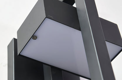 Sleek Black Steel Outdoor Wall Lantern for Modern Spaces